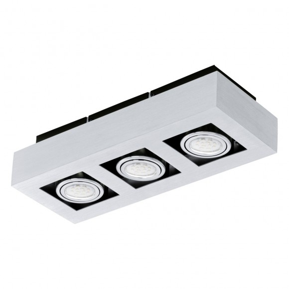 Eglo 91354 stropné svietidlo Loke 1 3x5W | GU10 - šedá, čierna
