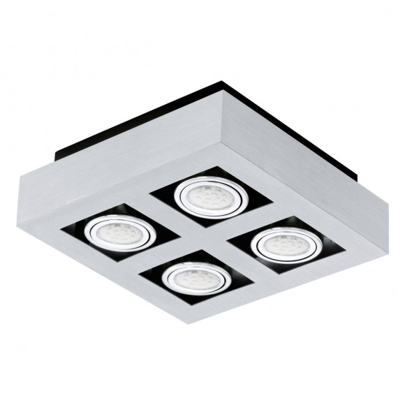 Eglo 91355 stropné svietidlo Loke 1 4x5W | GU10 - šedá, čierna