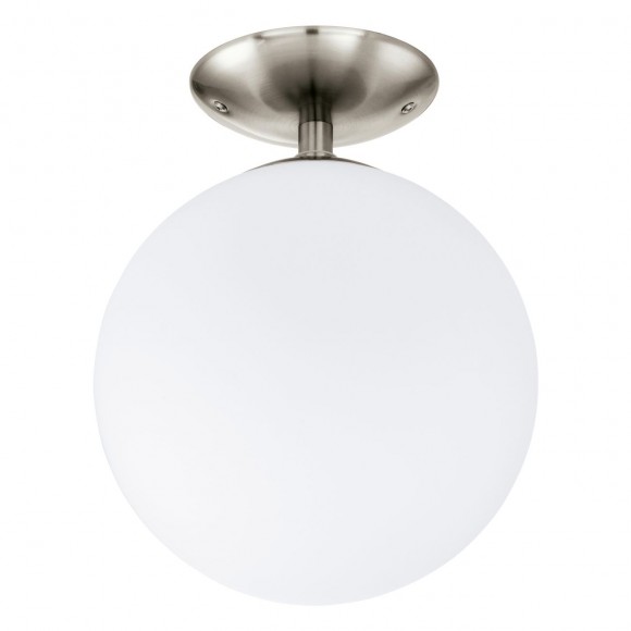 Eglo 91589 prisadené stropné svietidlo Rondo 1x60W | E27 - matný nikel, biela