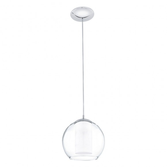 Eglo 92761 závesné svietidlo Bolsano 1x60W | E27 - chróm, biela