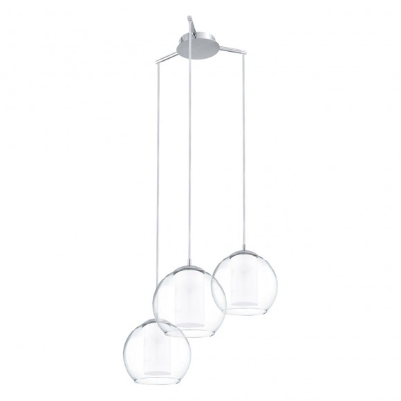 Eglo 92762 závesné svietidlo Bolsano 3x60W | E27 - chróm, biela
