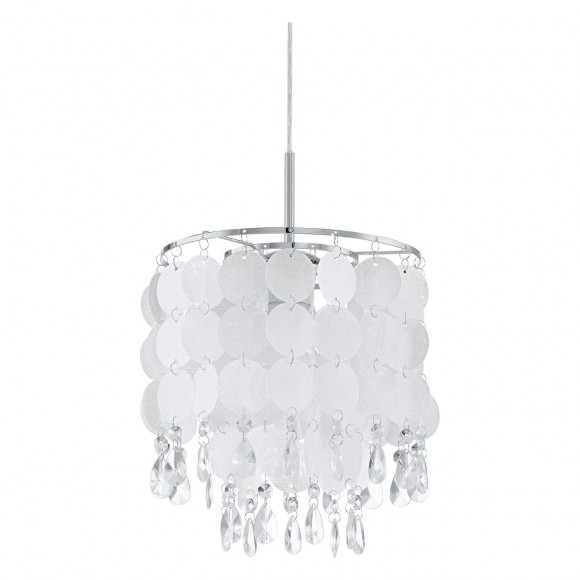 Eglo 93092 závesné svietidlo Fedra 2 1x60W | E27 - chróm, krištáľ