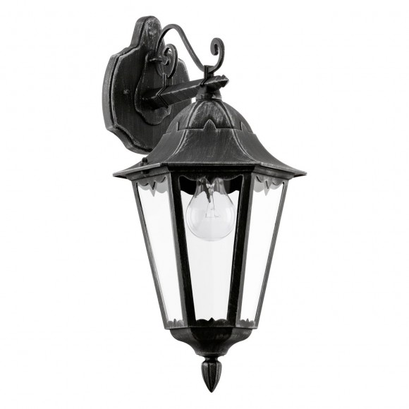 Eglo 93456 vonkajšie nástenné svietidlo Nevedo 1x60W | E27 | IP44 - čierna