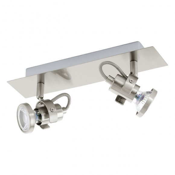 Eglo 94145 LED prisadené bodové svietidlo Tukon 3 2x3,3W | GU10 | 480lm | 3000K - matný nikel