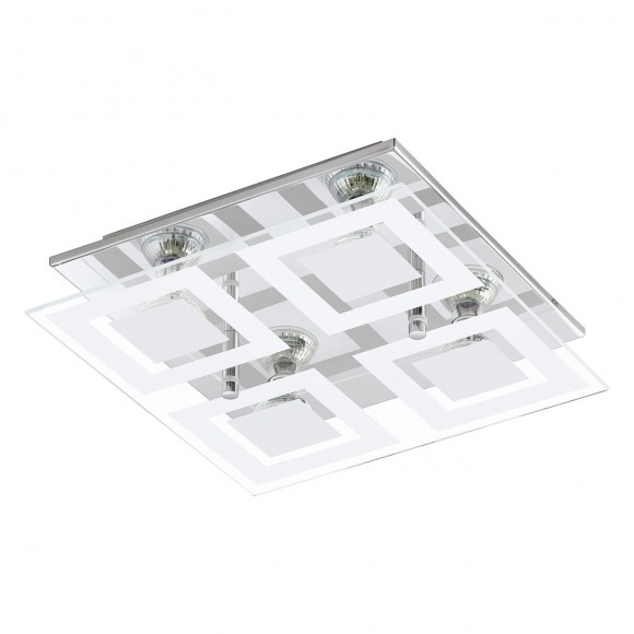 Eglo 94226 LED prisadené bodové svietidlo Almana 4x3W | GU10 | 960lm | 3000K - chróm