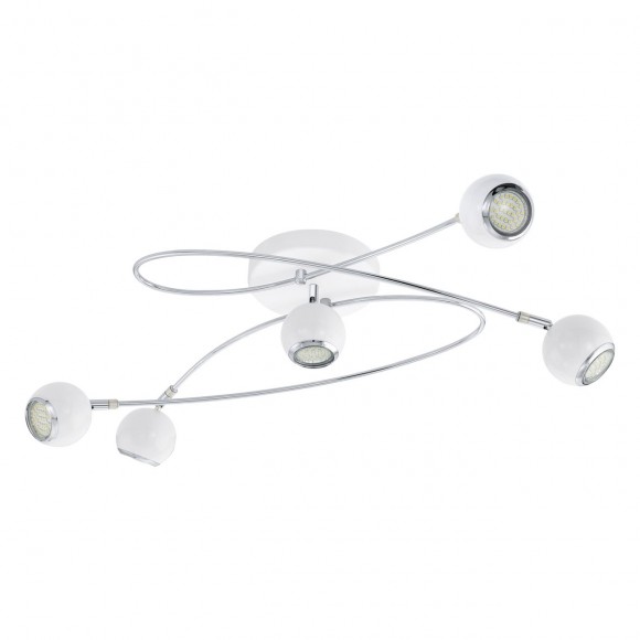 Eglo 94252 LED prisadené stropné svietidlo Locanda 5x3W | GU10 | 1200lm | 3000K - biela, chróm