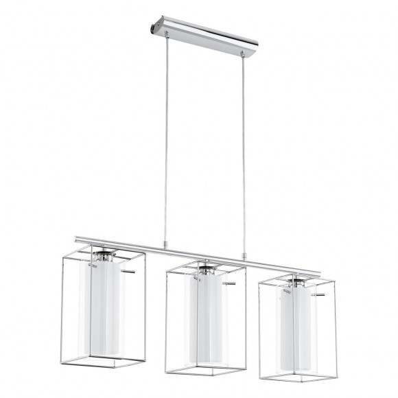 Eglo 94378 závesné svietidlo Loncin 1 3x60W | E27 - chróm, biela