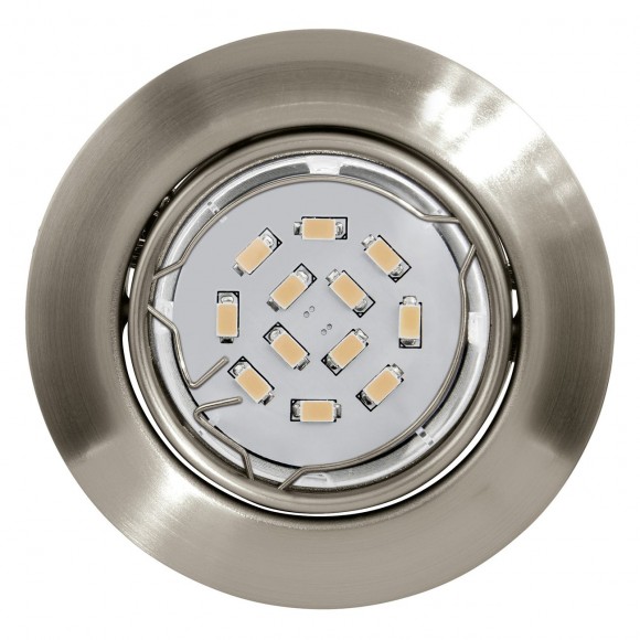 Eglo 94408 LED zápustné bodové svietidlo Peneto 3x5W | GU10 | 3x400lm | 3000K - súprava 3 ks, matný nikel