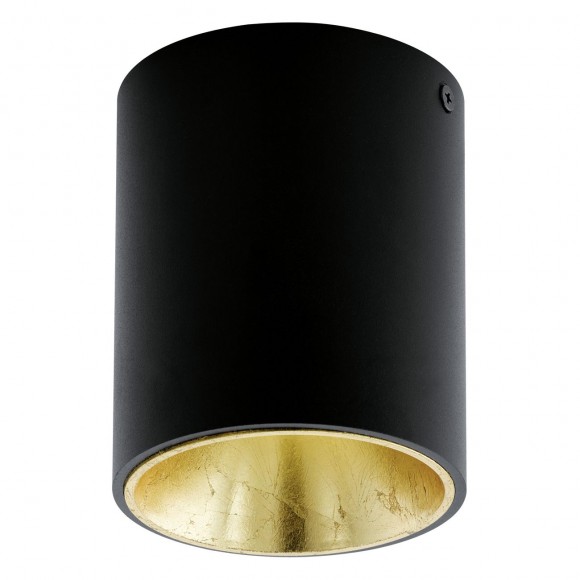 Eglo 94502 LED prisadené stropné bodové svietidlo Polasso 1x3,3W | 340lm | 3000K - čierna, zlatá