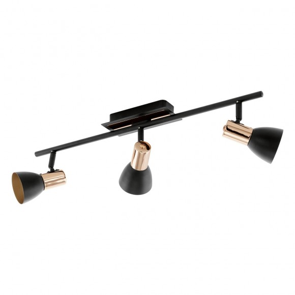 Eglo 94586 LED prisadené bodové svietidlo Barnham 3x3,3W | GU10 | 720lm | 3000K - čierna, medená