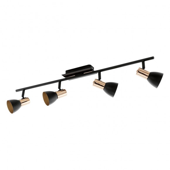 Eglo 94587 LED prisadené bodové svietidlo Barnham 4x3,3W | GU10 | 960lm | 3000K - čierna, medená