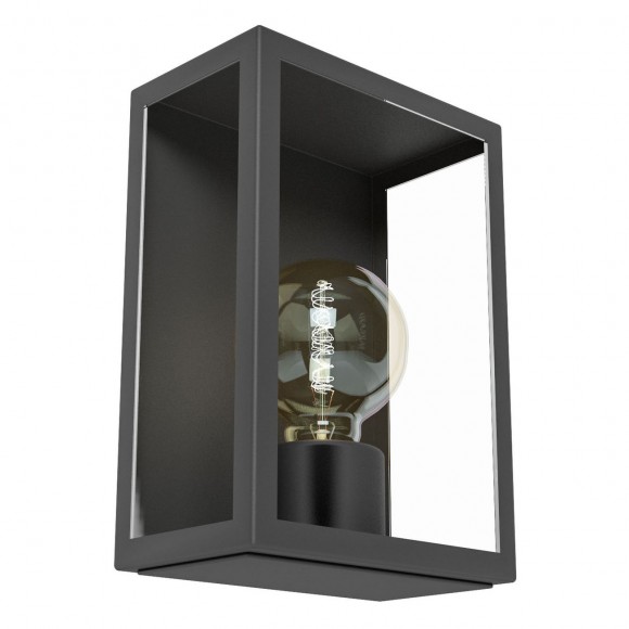 Eglo 94831 vonkajšie nástenné svietidlo Alamonte 1 1x60W | E27 | IP44 - čierna