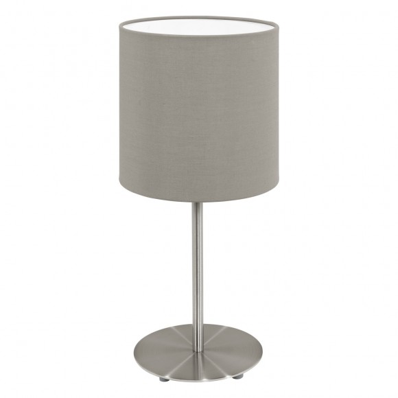 Eglo 95726 stolové svietidlo Paster 1x40W | E14 - matný nikel, šedohnedá