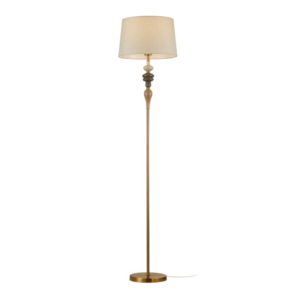 Italux FL-84678A-AB stojacia lampa Moren | 60W E27