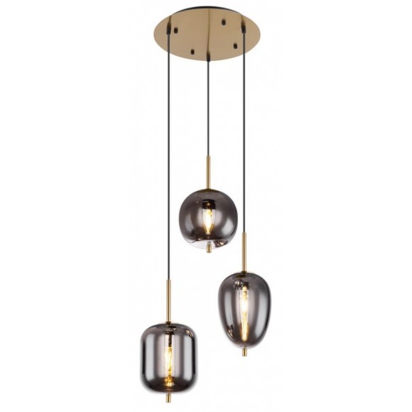 Globo 15345-3MM závesný luster Blacky I 3x40W | E14