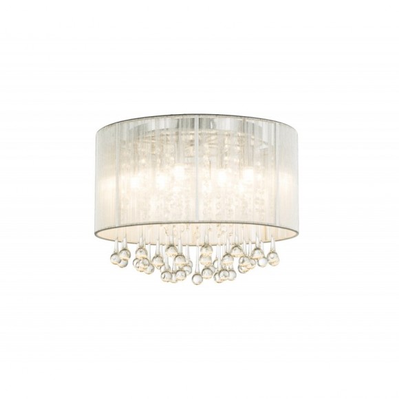 Globo 15094D prisadené stropné svietidlo Sierra 8x3W | G9 LED | 880lm | 3000K - žiarovky súčasťou balenia, chróm, strieborná, priehľadný krištáľ