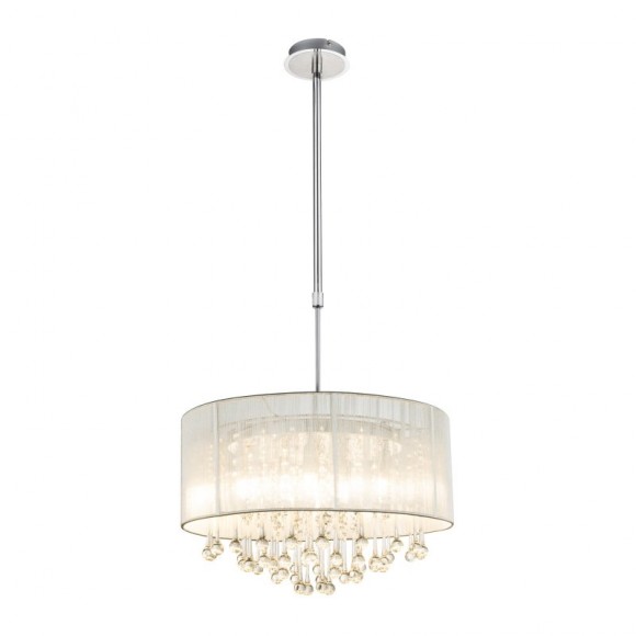 Globo 15094H závesné stropné svietidlo Sierra 12x3W | G9 LED | 130l | 3000K - nastaviteľná výška, chróm, strieborná, krištáľ