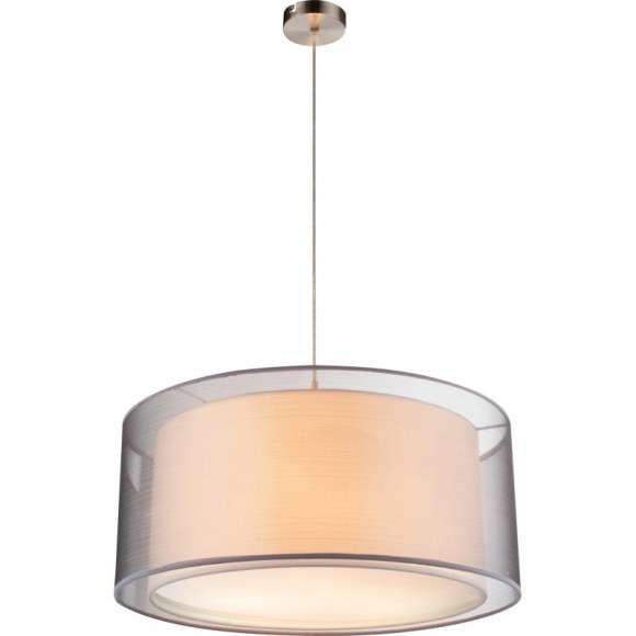 Globo 15190H1 závesné stropné svietidlo Theo 1x60W | E27 - matný nikel, šedá