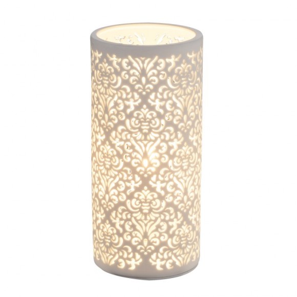 Globo 15918T stolové svietidlo Cendres 1x25W | E14 - káblový spínač, biela