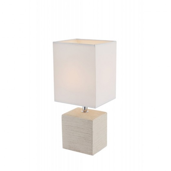 Globo 21675 stolná lampa Geri 1x40W | E14 - biela, béžová