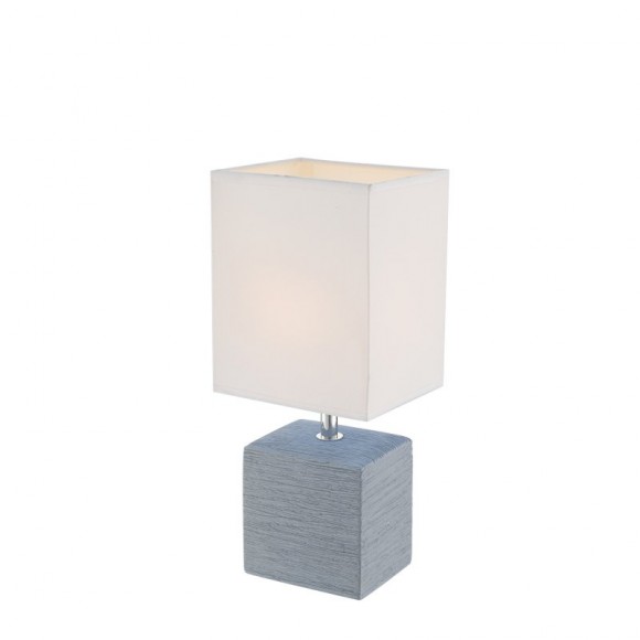 Globo 21676 stolná lampa Geri 1x40W | E14 - biela, šedá