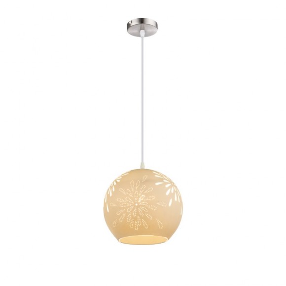 Globo 22803H závesné svietidlo Subara 1x40W | E27 - matný nikel, biela