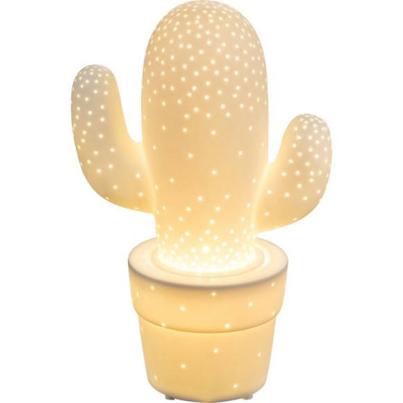 Globo 22807 stolové svietidlo Chaita 1x25W | E14 - kaktus, biela