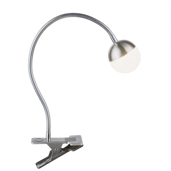 Globo 24134K LED svietidlo s klipom Roslin 1x5W | 470lm | 3000K - ohybné rameno, matný nikel
