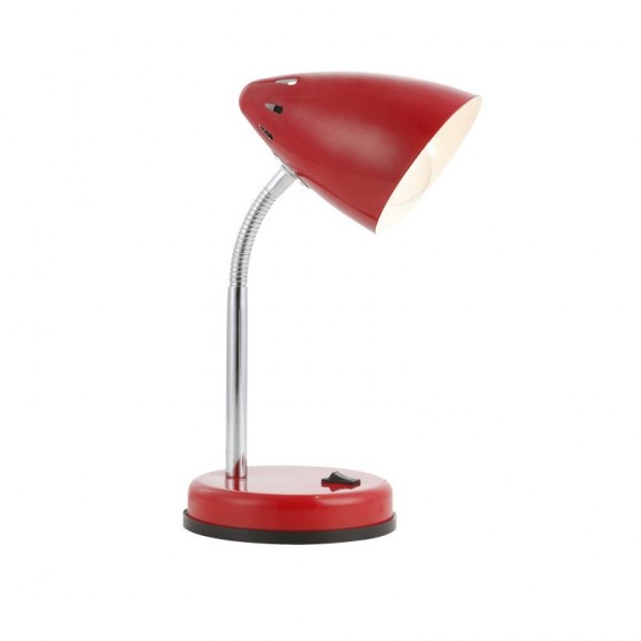 Globo 24850 stolná lampa Mono1x40W | E14 - vypínač na tele, ohybné rameno, červená