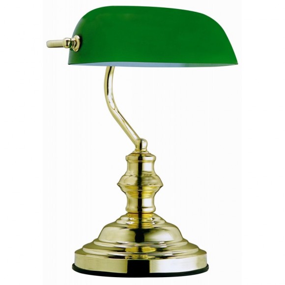Globo 2491 stolná lampa Antique 1x60W | E27 - mosadz, zelená