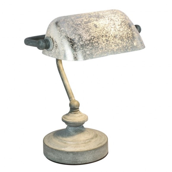 Globo 24917G stolové svietidlo Antique 1x25W | E14 - strieborná, imitácia kameňa