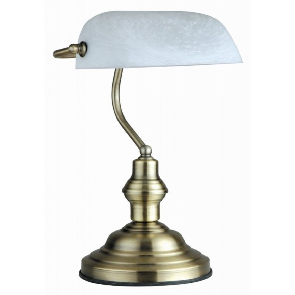 Globo 2492 stolná lampa Antique 1x60W | E27 - alabaster, biela