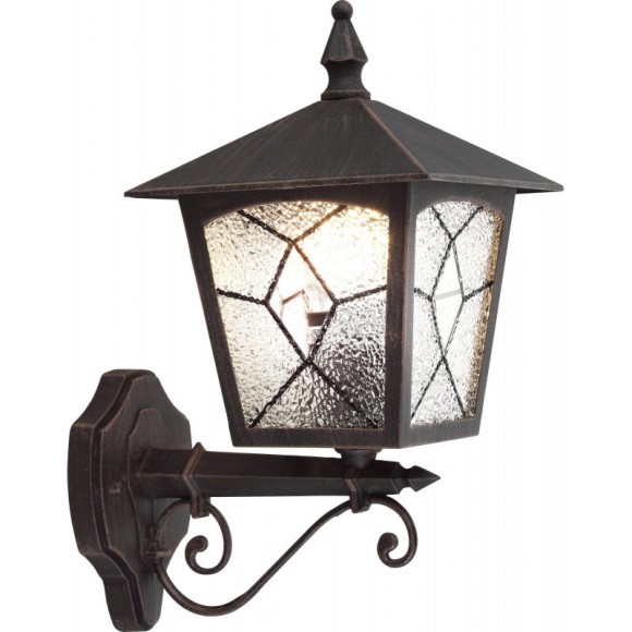 Globo 3126 vonkajšia nástenná lampa Atlanta 1x60W | E27 | IP44 - čierna