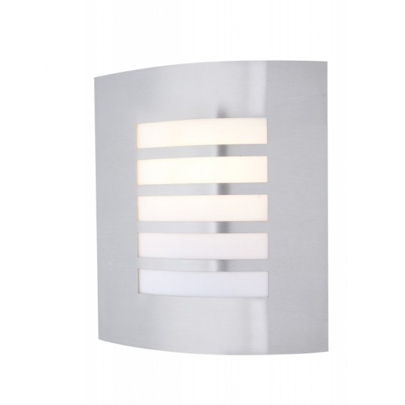 Globo 3156-5 nástenná lampa Orlando 1x60W | E27 | IP44 - nerez, opál
