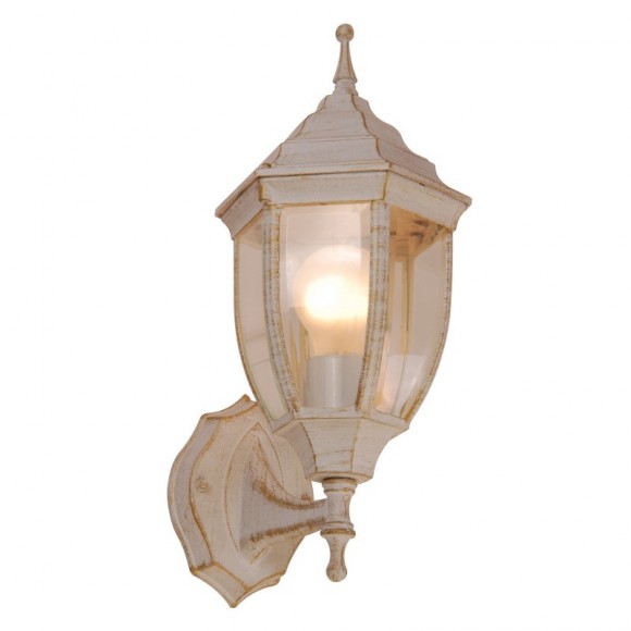 Globo 31720 vonkajšia nástenná lampa Nyx I 1x60W | E27 | IP44 - biela, zlatá