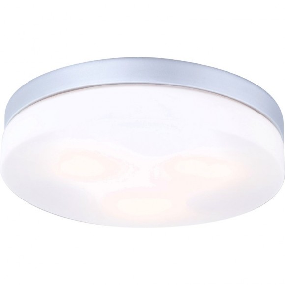 Globo 32113 stropné svietidlo Vranos 3x40W | E27 ILLU | IP44 - strieborná, opál