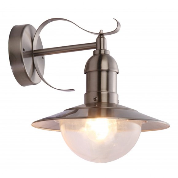 Globo 3270 vonkajšia nástenná lampa Mixed 1x60W | E27 | IP44 - nerez, sklo