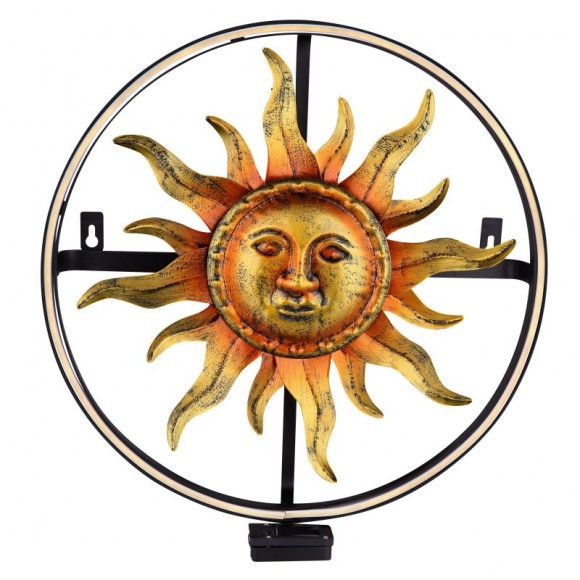 Globo 33515 LED vonkajšie solárne nástenné svietidlo Solar 1x0,06W | 2700K | IP44 - čierna, zlatá