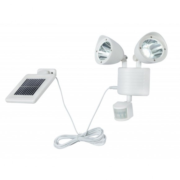 Globo 3723S LED solárne vonkajšie svietidlo s pohybovým čidlom 22x0,06W | 120L | 7500 | IP44 - solárny panel, biela