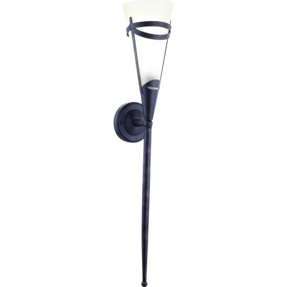 Globo 4413-1W nástenná lampa Rustica II 1x40W | E14 - hrdza, satinované sklo