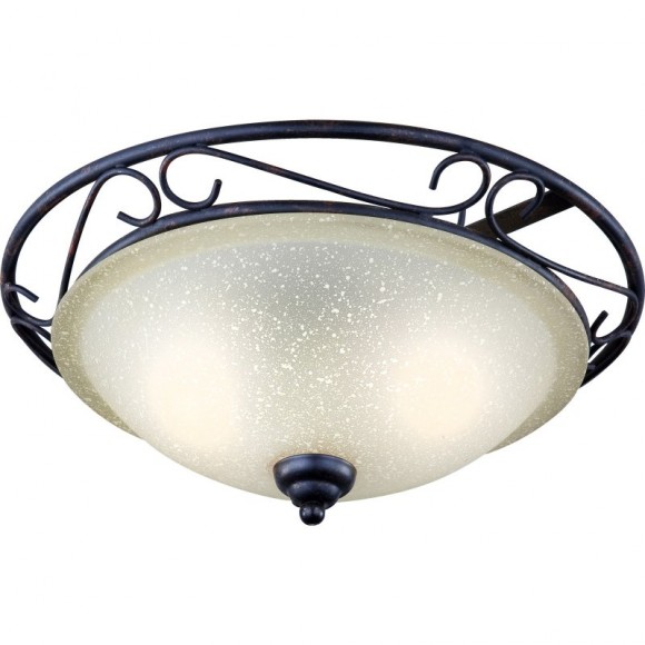 Globo 4413-2 stropné svietidlo Rustica II 1x60W | E27 - hrdza, satinované sklo