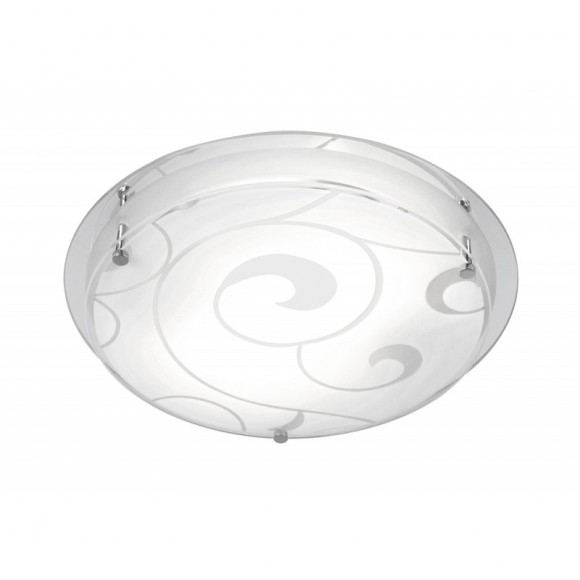 Globo 48060-2 stropné svietidlo Kristjana 2x60W | E27 - biela, chróm, satinované sklo