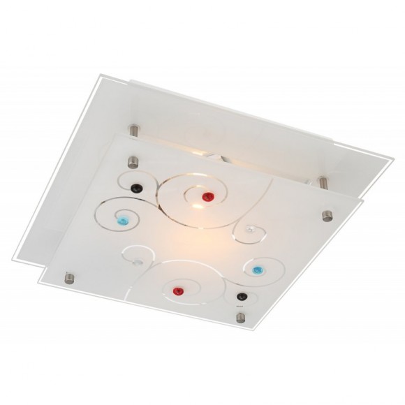 Globo 48140-1 stropné svietidlo Regius 1x40W | E27 - satinované sklo, chróm