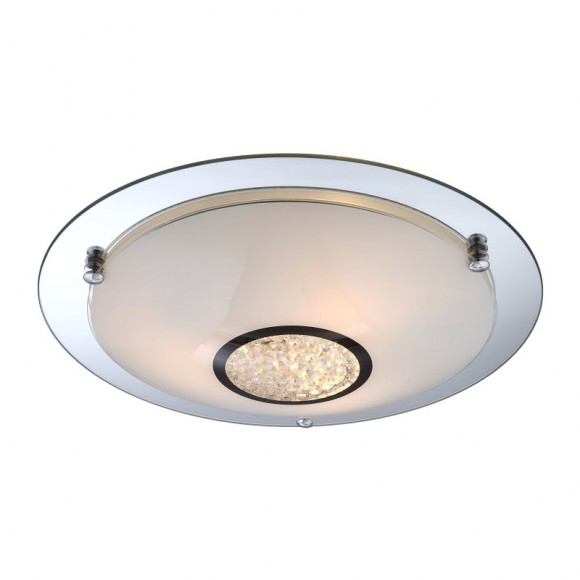 Globo 48339-3 stropné svietidlo Edera 3x60W | E27 - chróm, opál, priehľadný krištáľ
