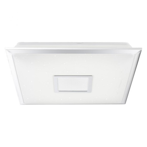 Globo 48381 LED stropné svietidlo Rena 1x40W | 2200L | 3000-6000K - trblietavý efekt, stmievateľné, menič farieb, fixácia farieb, diaľkové ovládanie, nočné osvetlenie, biela, opál