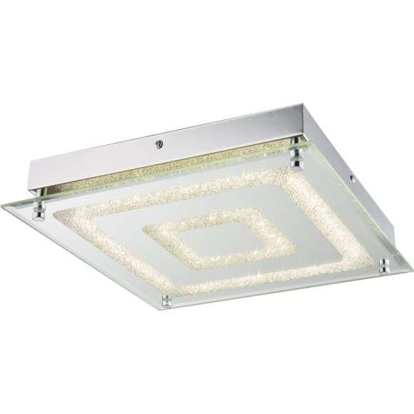 Globo 49229-21 LED stropné svietidlo Cyris 1x21W | 1300lm | 4000K - chróm, priehľadný krištáľ