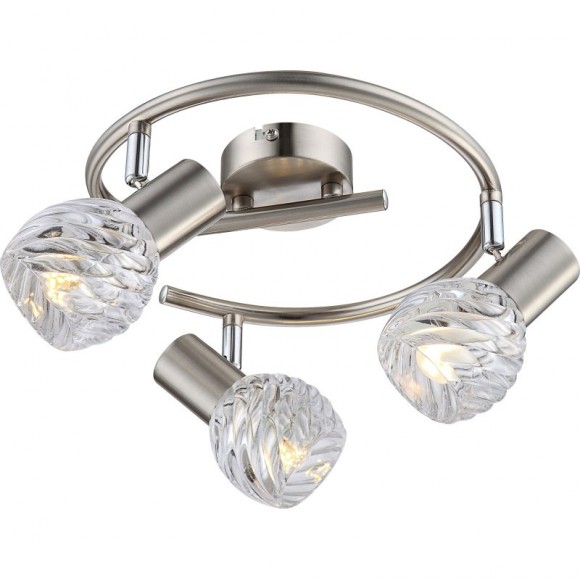 Globo 54344-3O prisadené stropné svietidlo Boronia 3x40W | E14 - matný nikel