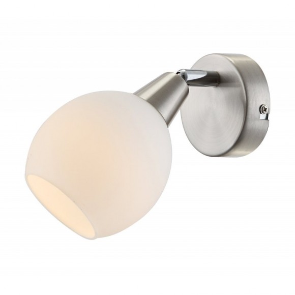 Globo 54351-1 nástenné bodové svietidlo Elliott 1x3W | E14 LED | 160L | 3000K - vrátane žiarovky, opál, matný nikel
