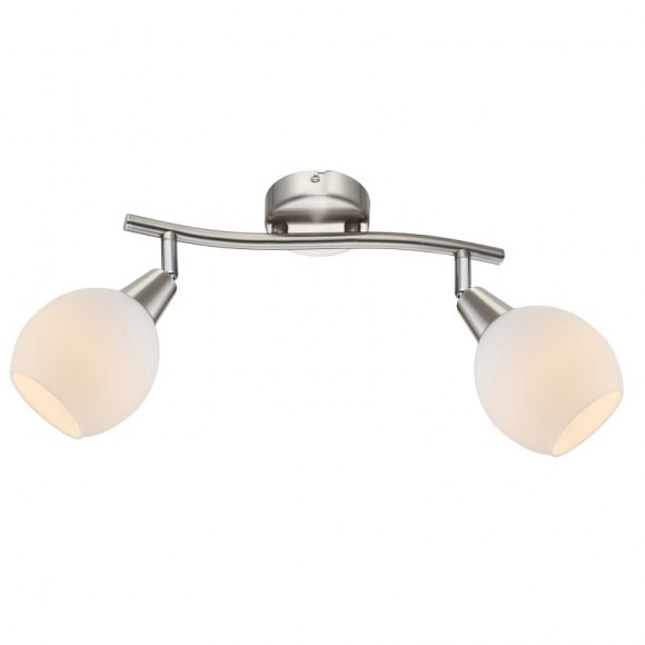 Globo 54351-2 prisadené stropné bodové svietidlo Elliott 2x3W | E14 LED | 320lm | 3000K - vrátane žiarovky, opál, matný nikel
