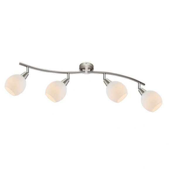 Globo 54351-4 prisadené stropné bodové svietidlo Elliott 4x3W | E14 LED | 160L | 3000K - vrátane žiarovky opál, matný nikel